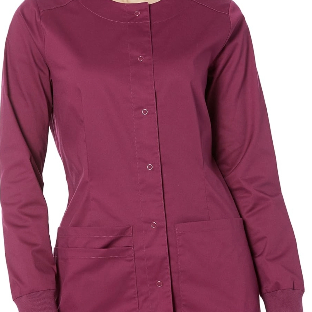 3/$14 NWT Women's Long Sleeve Scrub Snap Jacket